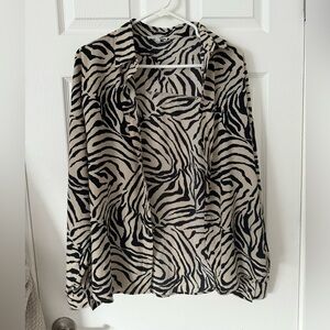 Matching Set Long Sleeve Button Up & Shorts
